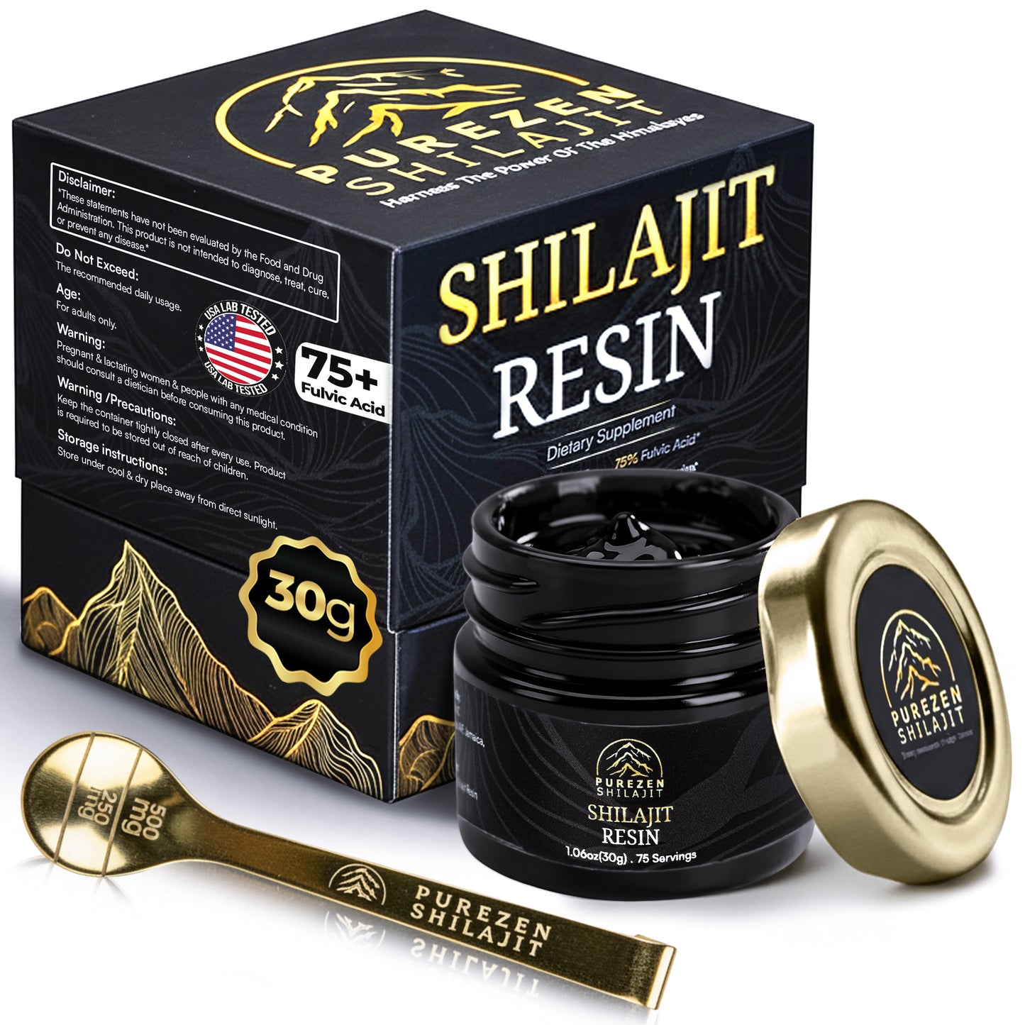 Pure Himalayan Shilajit Resin | 75% Fulvic Acid, 85+ Minerals – Natural Energy & Stamina Boost, 30g