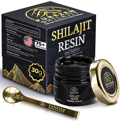 Pure Himalayan Shilajit Resin | 75% Fulvic Acid, 85+ Minerals | 30g