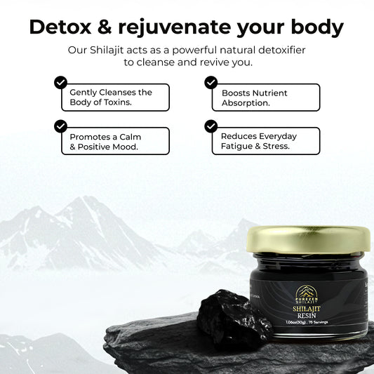 Pure Himalayan Shilajit Resin | 75% Fulvic Acid, 85+ Minerals – Natural Energy & Stamina Boost, 30g
